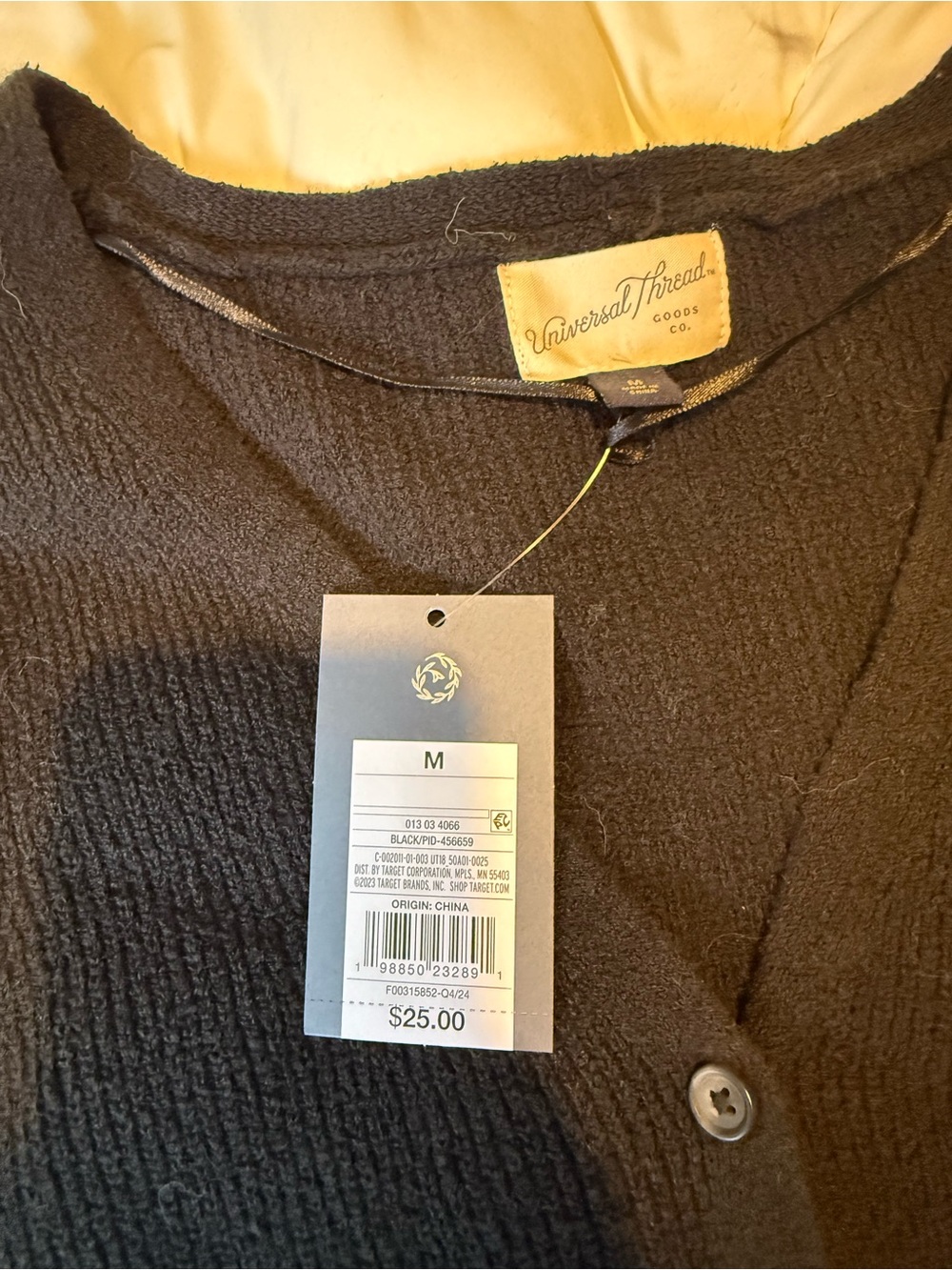 Universal Thread Black V-Neck Button Front Sweater Vest - Picture 2 of 2